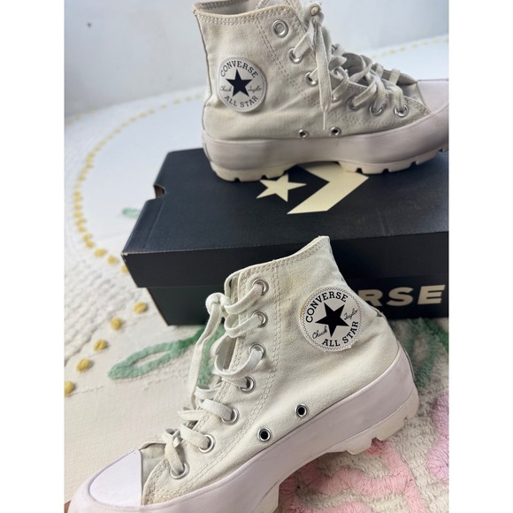 Converse All Star Lugged Platform High Top Sneakers Women's Size 7 - Picture 2 of 7